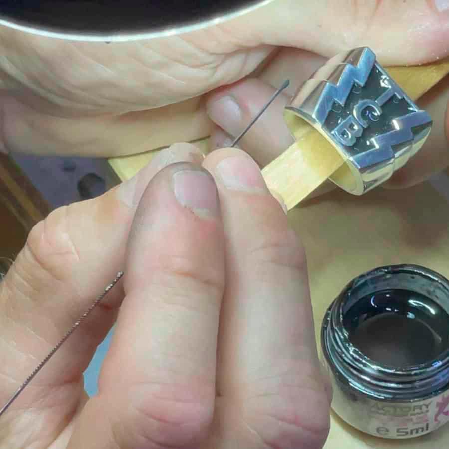 TCB Elvis Costum Ring Black finish